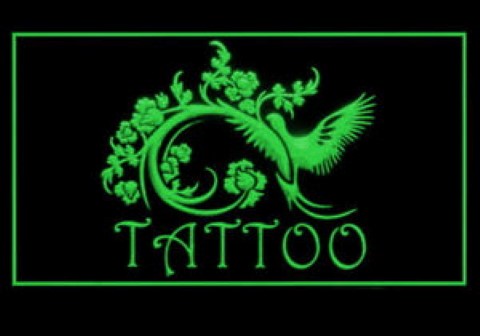 Tattoo Piercing 2 LED Neon Sign